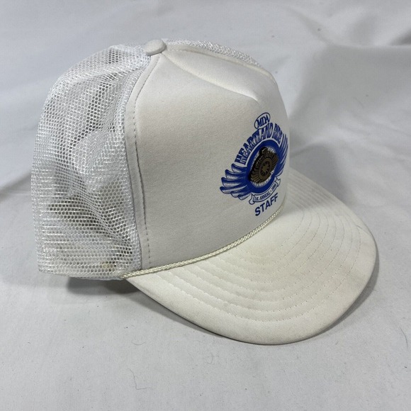 VINTAGE MDA HEARTLAND RIDE STAFF HAT CAP TRUCKER 1996 1st ANNUAL SNAPBACK OSFM - Picture 4 of 12